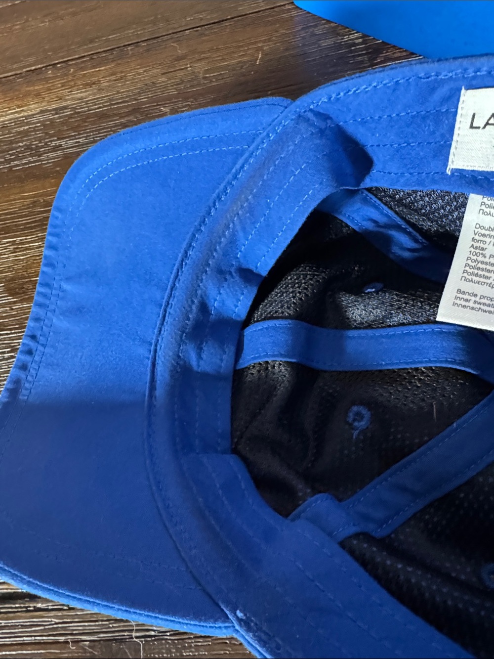 Lacoste Sport Blue Crocodile Velcro Adjustable Hat - Picture 6 of 6